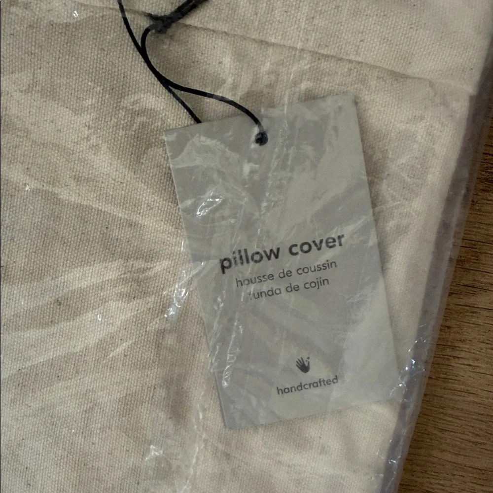 NWT West Elm Barcela Reverse Applique Pillow Cover 20 x 20 Blush and Cream